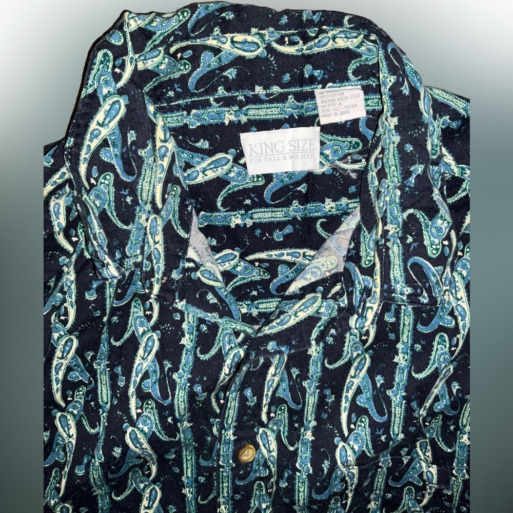 vintage paisley button-up